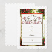 クリスマスカードの招待状 シーズンカード (正面/裏面)