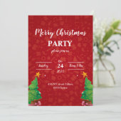 クリスマスカードの招待状, 赤いクリスマスカード 招待状 (スタンド正面)