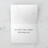 クリスマスカードの星のオーナメント シーズンカード (内部)