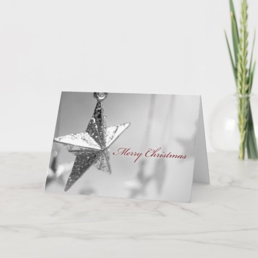 クリスマスカードの星のオーナメント シーズンカード (正面)