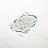 クリスマスカードの最も素晴らしい時間 箔招待状 (回転した状態)