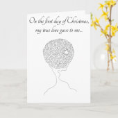 クリスマスカードの最初日 カード (黄色い花)