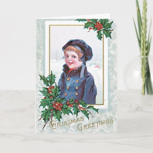 クリスマスカードの本物のビンテージイメージ シーズンカード (正面)