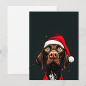 クリスマスカードの犬 シーズンカード (正面/裏面)