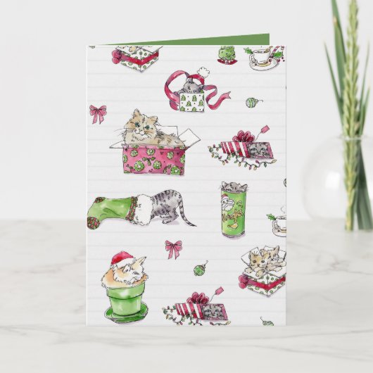 クリスマスカードの猫たち シーズンカード (正面)