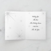 クリスマスカードの白い木（青） シーズンカード (内部)