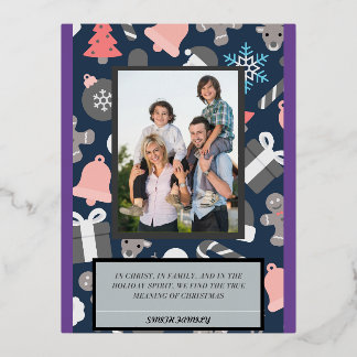 クリスマスカードの真意 箔シーズンポストカード