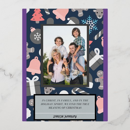 クリスマスカードの真意 箔シーズンポストカード (正面)