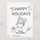 クリスマスカードの着色 シーズンカード (正面/裏面)