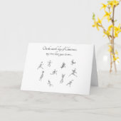 クリスマスカードの第10日 カード (黄色い花)