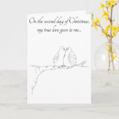 クリスマスカードの第2日 カード (黄色い花)