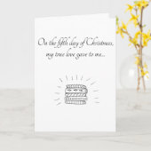 クリスマスカードの第5日 カード (黄色い花)