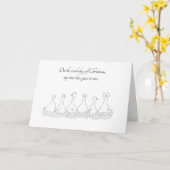 クリスマスカードの第6日 カード (黄色い花)