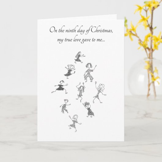 クリスマスカードの第9日 カード (黄色い花)