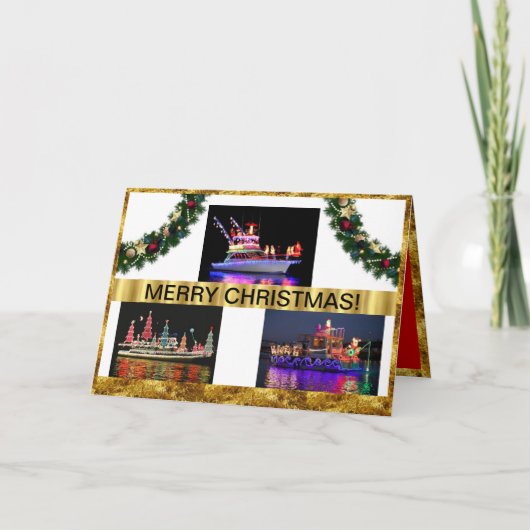 クリスマスカードの船 シーズンカード (正面)