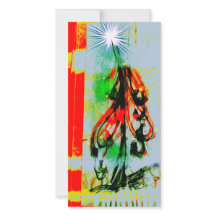 クリスマスカードの華麗なクリスマスツリー