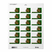 クリスマスカードの郵送のための住所 シール (フルシート)