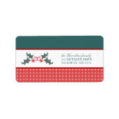 クリスマスカードの郵送住所 シール (正面)