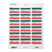 クリスマスカードの郵送住所 シール (フルシート)