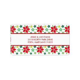 クリスマスカードの郵送住所 シール