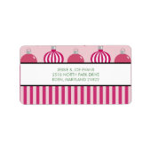 クリスマスカードの郵送住所 シール (正面)