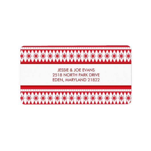 クリスマスカードの郵送住所 シール (正面)