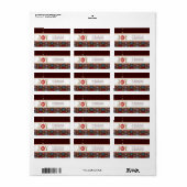 クリスマスカードの郵送住所 シール (フルシート)