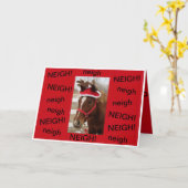 クリスマスカードの馬 カード (黄色い花)