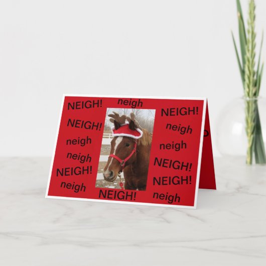 クリスマスカードの馬 カード (正面)