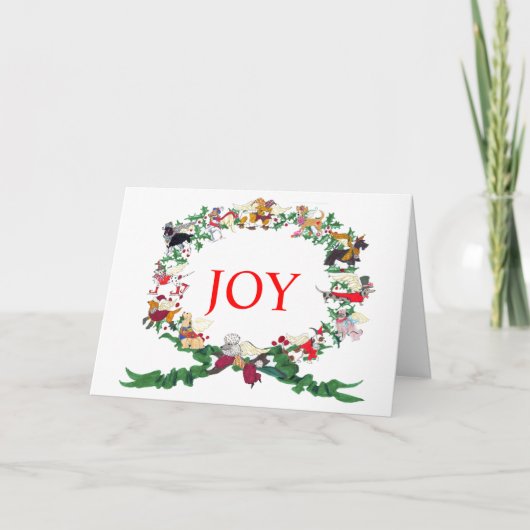 クリスマスカードの12匹の犬 シーズンカード (正面)