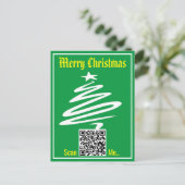 クリスマスカードのQRコード ポストカード (スタンド正面)