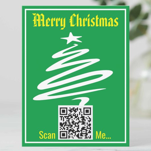 クリスマスカードのQRコード ポストカード