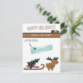 クリスマスカードをカスタマイズ, 小さなプレゼント, ギフトカード 招待状 (スタンド正面)