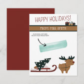 クリスマスカードをカスタマイズ, 小さなプレゼント, ギフトカード 招待状 (正面/裏面)