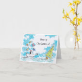 クリスマスカードをジャグリング カード (黄色い花)