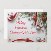 クリスマスカードをパーソナライズ ポストカード (正面/裏面)