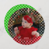 クリスマスカードを丸めるドット シーズンカード (正面/裏面)