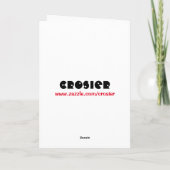 クリスマスカードを他の場所におもしろい雪を降らせろ シーズンカード (裏面)