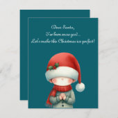 クリスマスカードを使ったお洒落休日の挨拶 招待状 (正面/裏面)