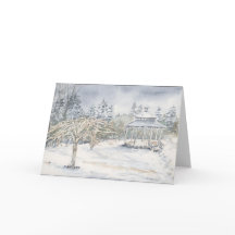 クリスマスカードを折り畳み