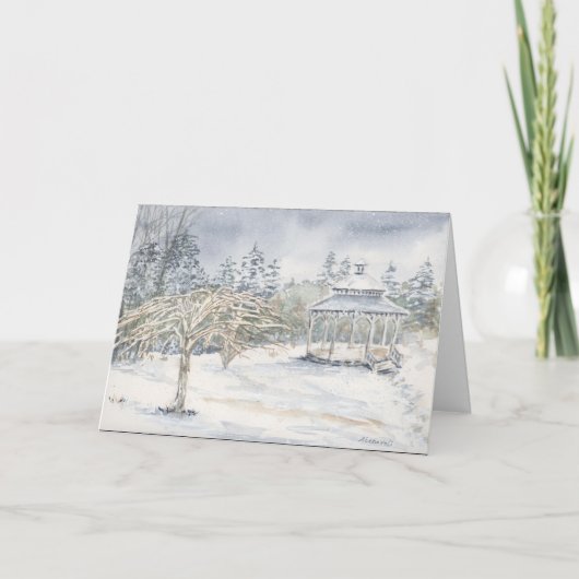 クリスマスカードを折り畳み サンキューカード (正面)