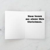 クリスマスカードを持って。今は離れ一人で… シーズンカード (内部)