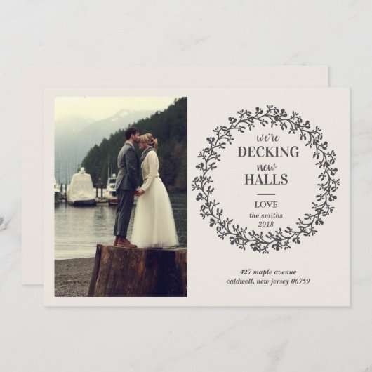 クリスマスカードを移動する/休日 招待状 (正面/裏面)