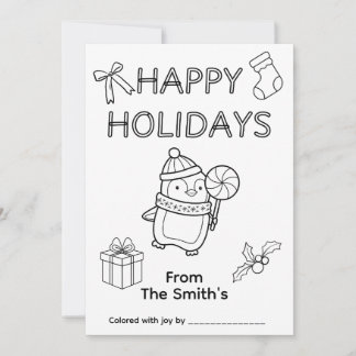クリスマスカードを色付けする シーズンカード