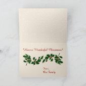 クリスマスカードを買うために電車に乗って帰る シーズンカード (内部)