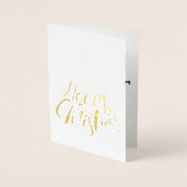 クリスマスカードを飾る季節の贈り物 箔カード