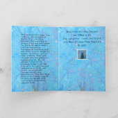 クリスマスカードアルフォンスミュシャ様式化された水色 カード (内部)