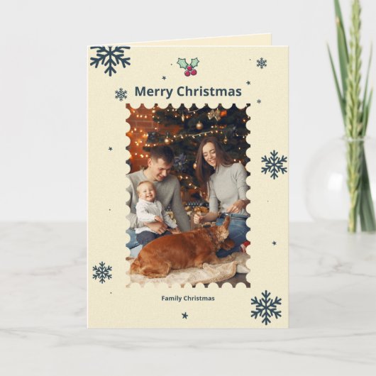 クリスマスカードイエロー サンキューカード (正面)