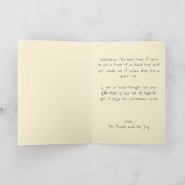 クリスマスカードイエロー サンキューカード (内部)