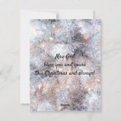 クリスマスカードオーナメントと引用文 シーズンカード (裏面)